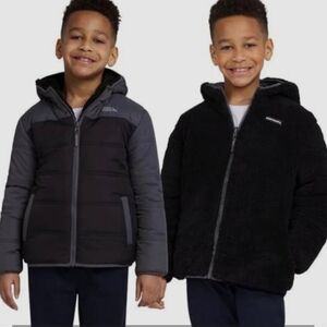 Trespass Kids Black and Gray Puffer Jacket